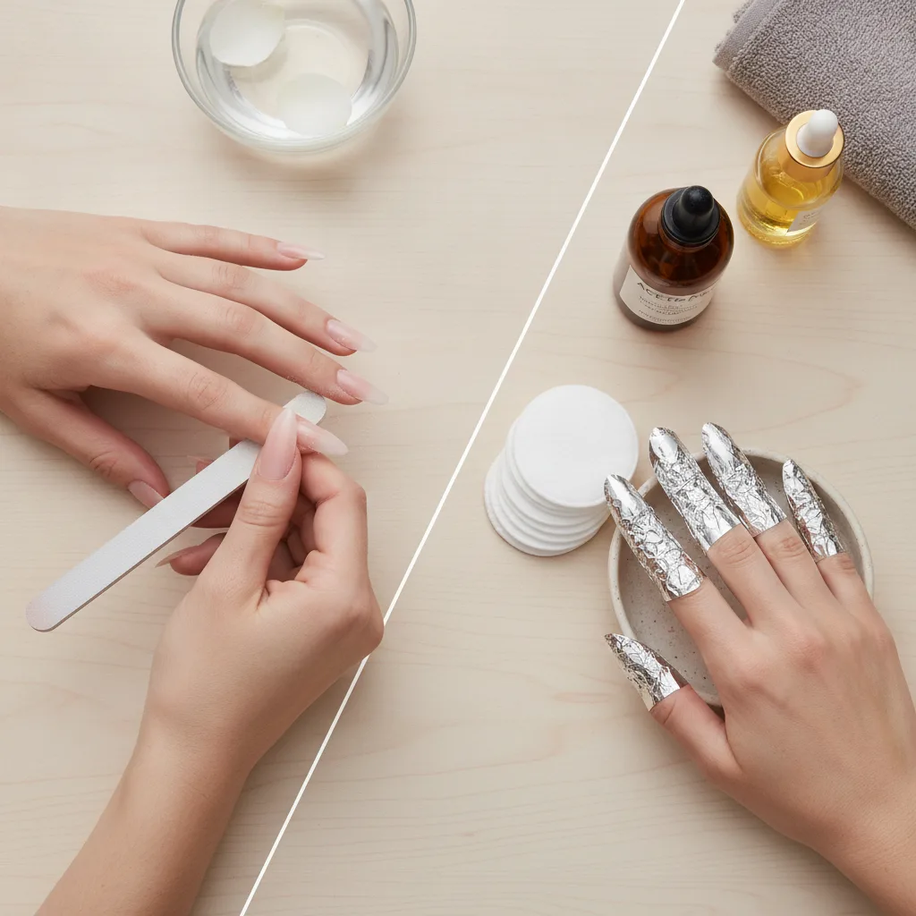 dépose ongles gel sans abîmer
